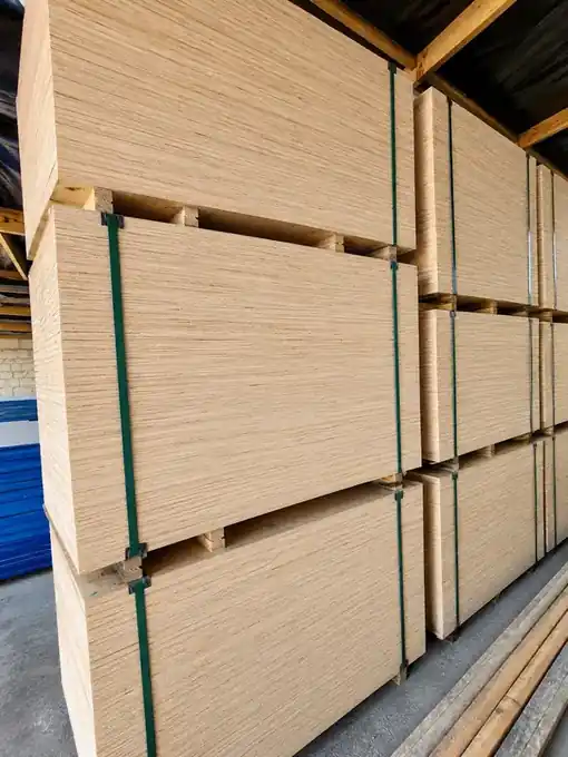 Large shutterply bundles stored in warehouse